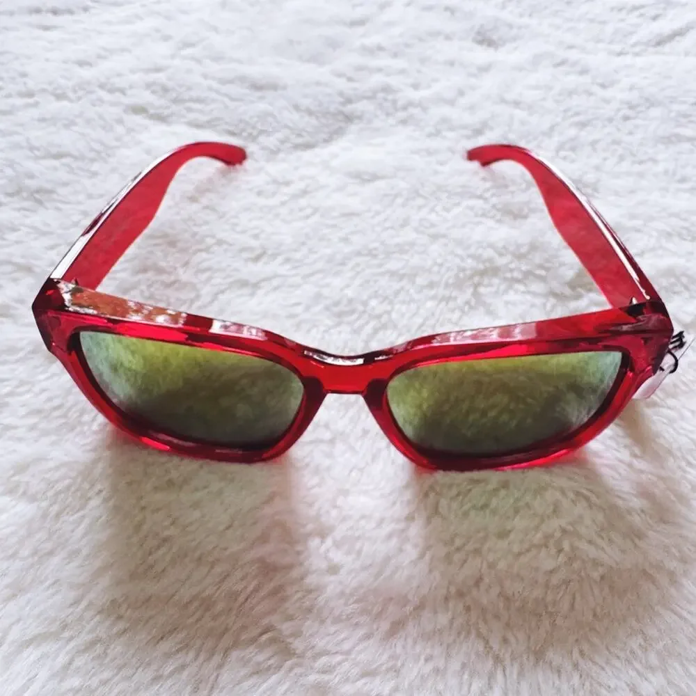 Cedric Bright Red Mirrored Sunglasses